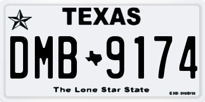 TX license plate DMB9174