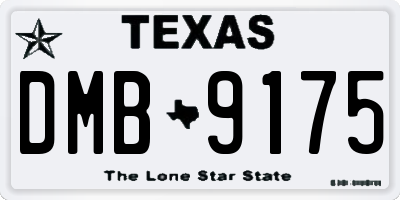 TX license plate DMB9175