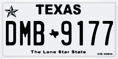 TX license plate DMB9177