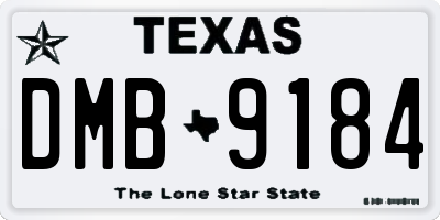 TX license plate DMB9184