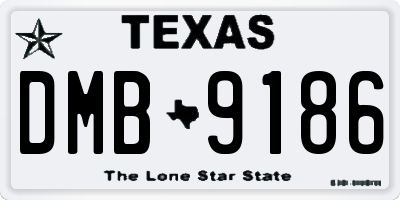 TX license plate DMB9186