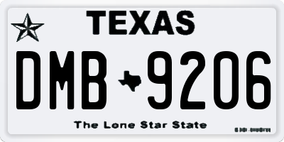 TX license plate DMB9206