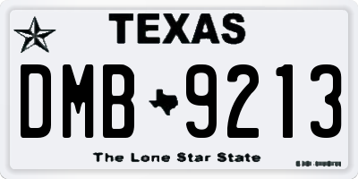 TX license plate DMB9213