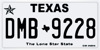 TX license plate DMB9228