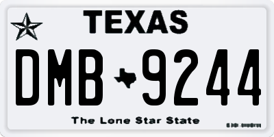TX license plate DMB9244