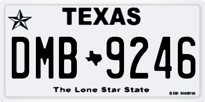 TX license plate DMB9246