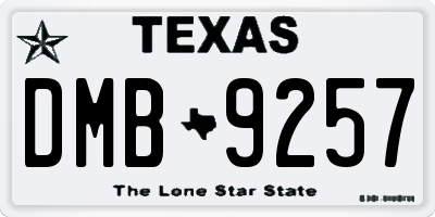 TX license plate DMB9257