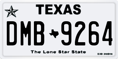 TX license plate DMB9264