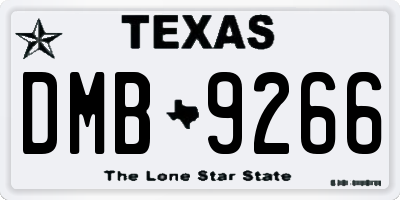 TX license plate DMB9266