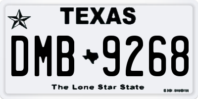 TX license plate DMB9268