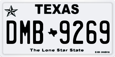 TX license plate DMB9269
