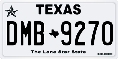 TX license plate DMB9270