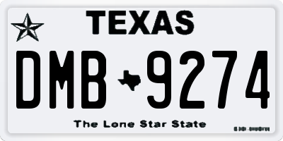 TX license plate DMB9274