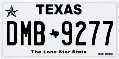 TX license plate DMB9277