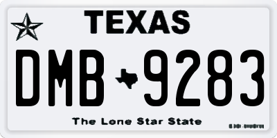 TX license plate DMB9283