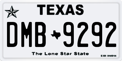 TX license plate DMB9292