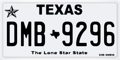 TX license plate DMB9296