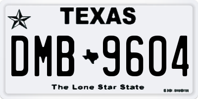TX license plate DMB9604