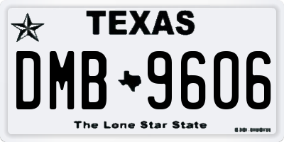 TX license plate DMB9606