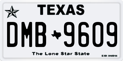 TX license plate DMB9609