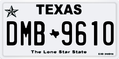 TX license plate DMB9610