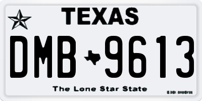 TX license plate DMB9613