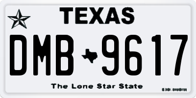 TX license plate DMB9617