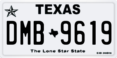 TX license plate DMB9619