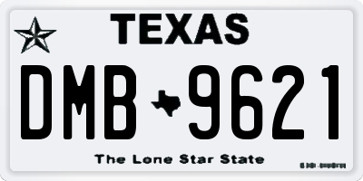 TX license plate DMB9621