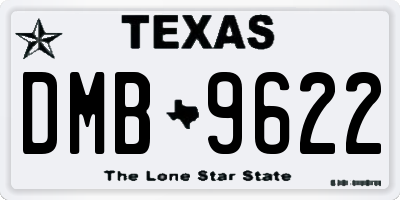 TX license plate DMB9622