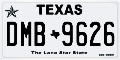 TX license plate DMB9626
