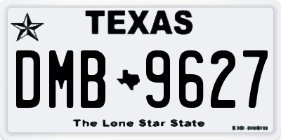 TX license plate DMB9627