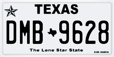 TX license plate DMB9628