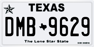 TX license plate DMB9629
