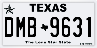 TX license plate DMB9631