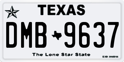TX license plate DMB9637