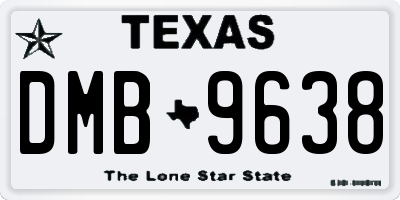 TX license plate DMB9638