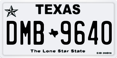 TX license plate DMB9640