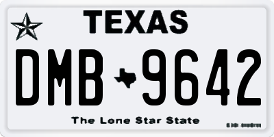 TX license plate DMB9642
