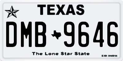 TX license plate DMB9646