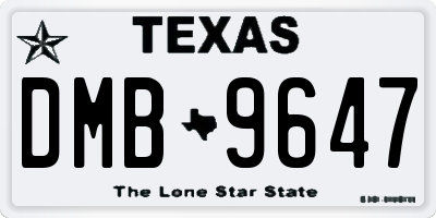 TX license plate DMB9647