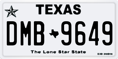 TX license plate DMB9649