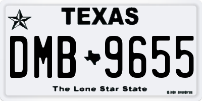 TX license plate DMB9655