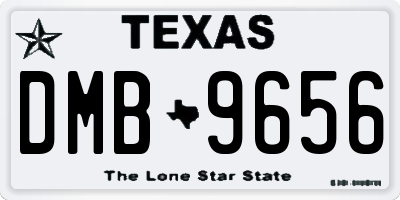 TX license plate DMB9656