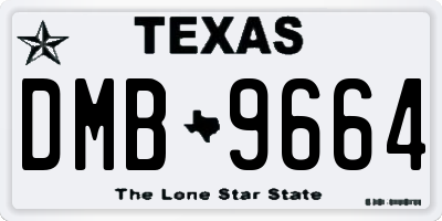 TX license plate DMB9664