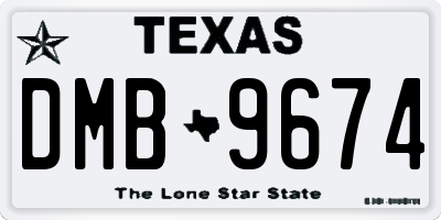 TX license plate DMB9674