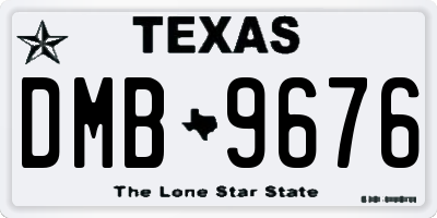 TX license plate DMB9676