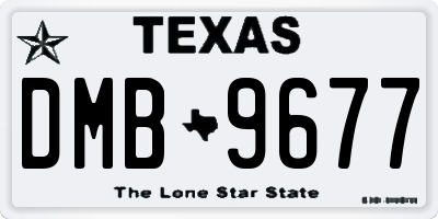 TX license plate DMB9677
