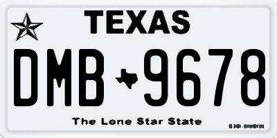 TX license plate DMB9678