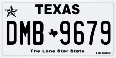 TX license plate DMB9679